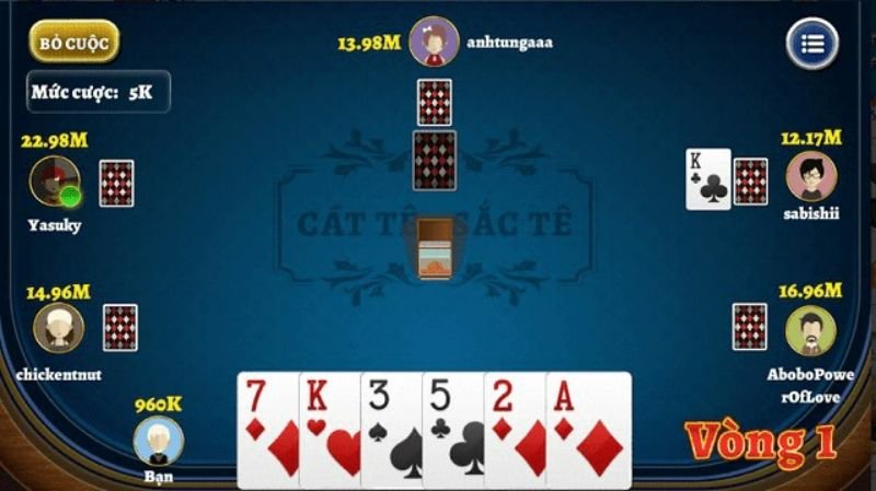 Luật chơi cơ bản game đánh bài Catte